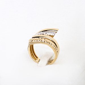 انگشتر فراکتال تراش‌دار از بغل