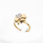 انگشتر مدل شبدر نگین‌دار