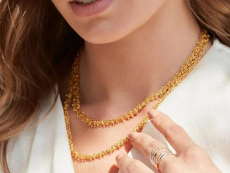 گردنبند طلا دو رج