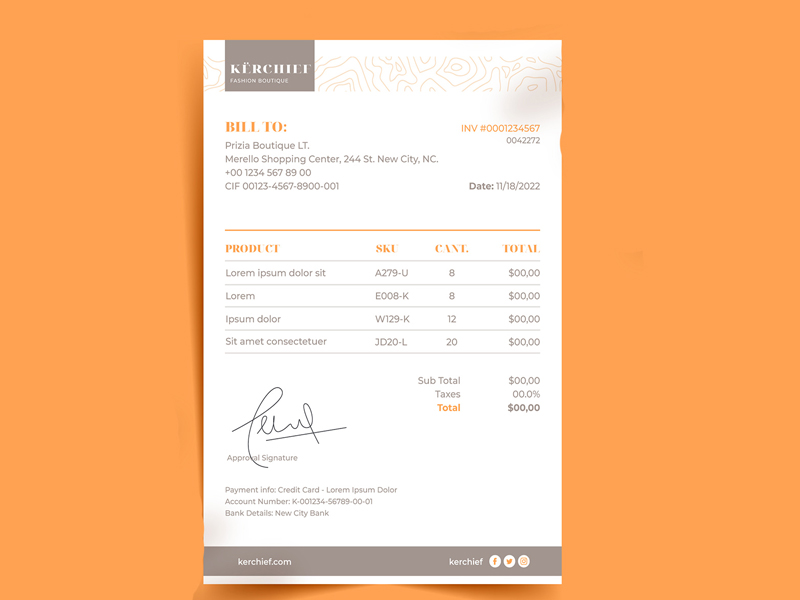 اجزای ضروری در فاکتور طلا